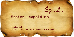 Szeicz Leopoldina névjegykártya